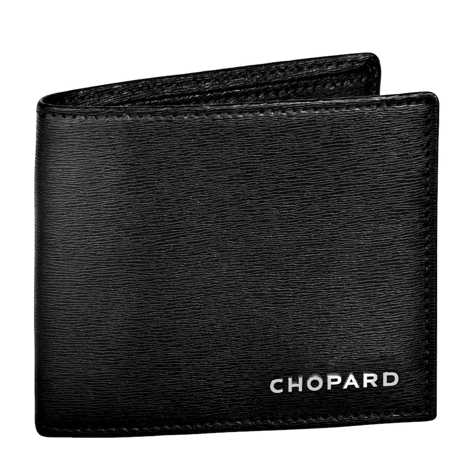 Chopard Black Mini Leather Classic Bifold Wallet