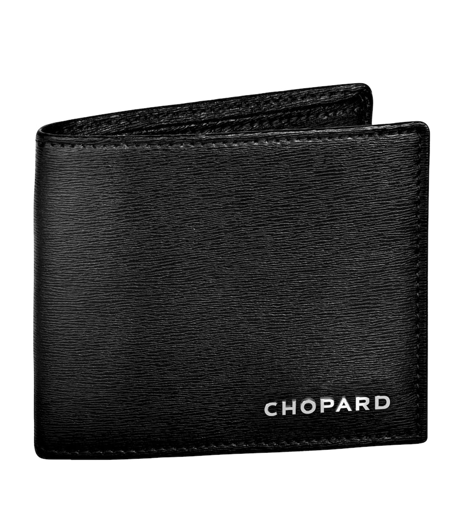 Chopard Black Mini Leather Classic Bifold Wallet