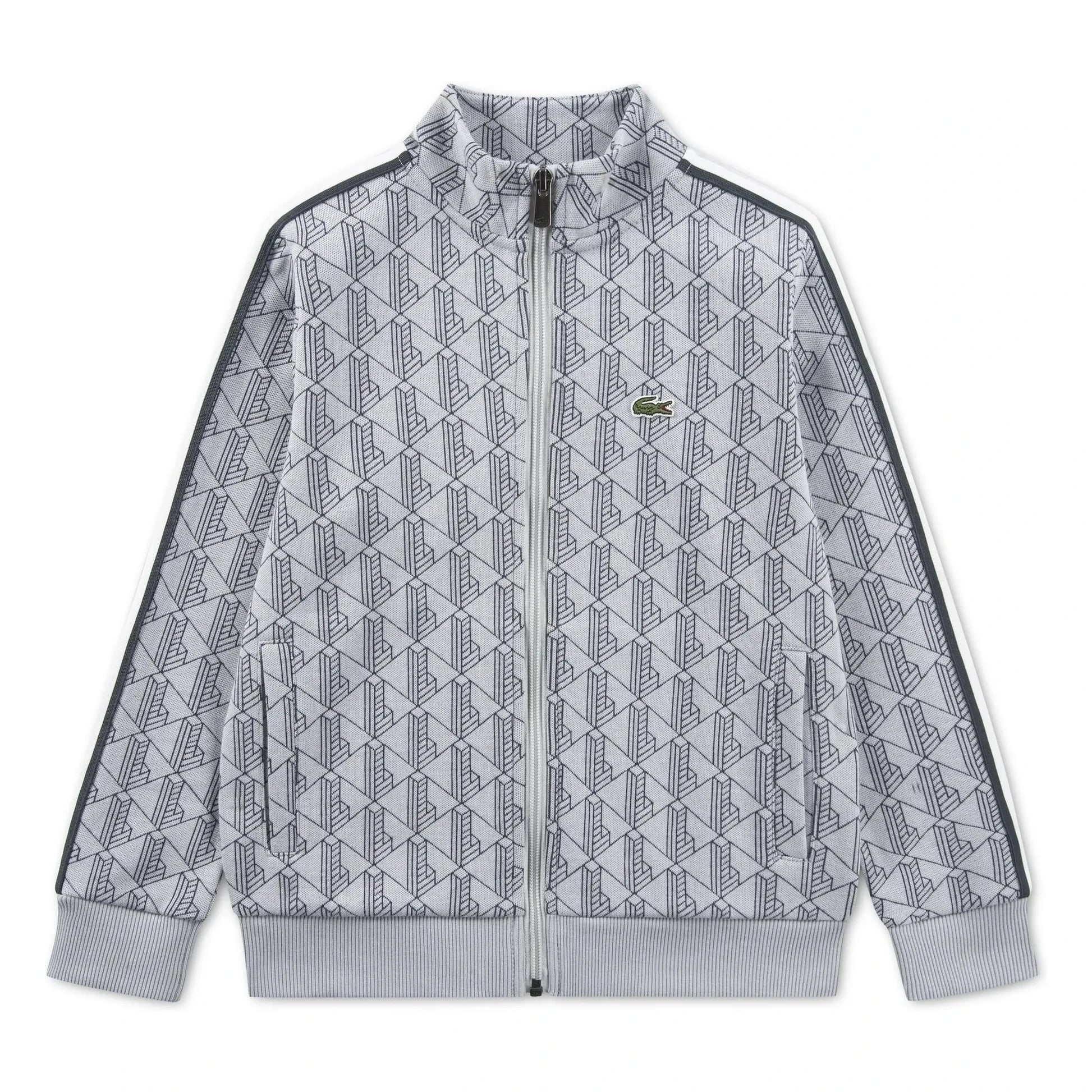 Lacoste - Monogrammed Zipped Sweat Organic Cotton | Light grey
