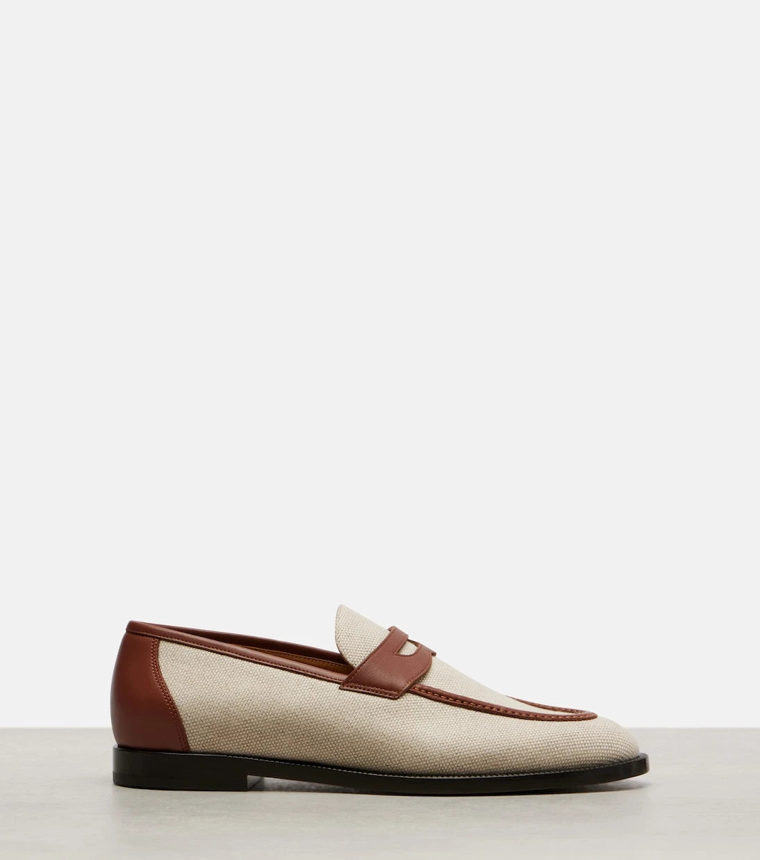 Loro Piana - Sergio leather-trimmed penny loafers