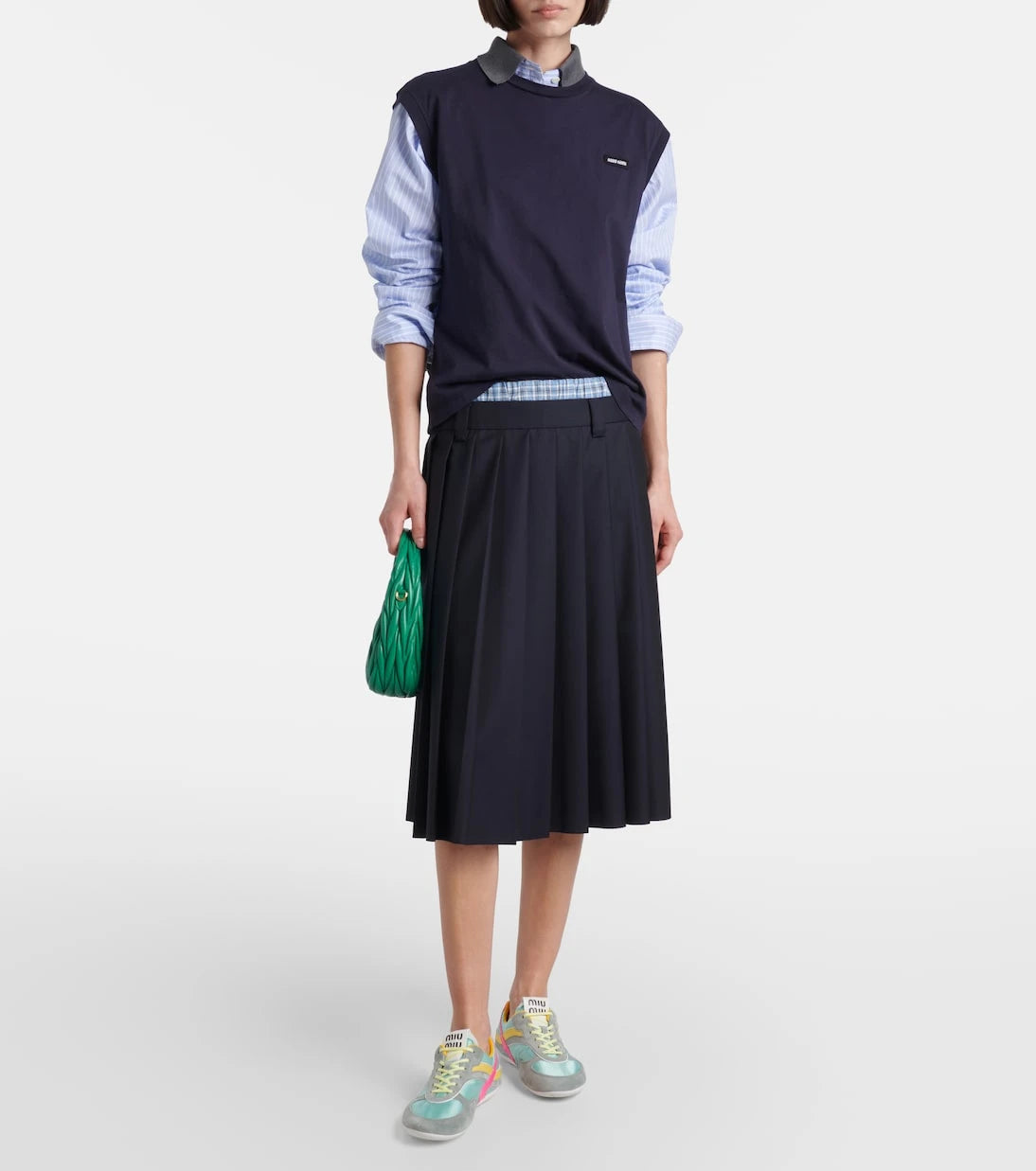 Miu Miu - Gymnasium suede and technical sneakers