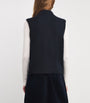 ME+EM Navy Wool Two-Way Zip Vest