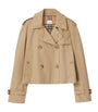 Gabardine Cropped Trench Jacket HONEY