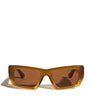 Port Tanger Brown Rectangular Sabea Sunglasses