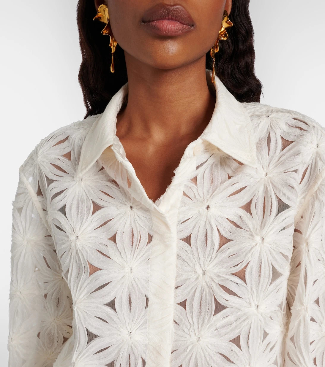 Simkhai - Anders cropped floral blouse