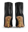 Bottega Veneta Black Calfskin Heeled Ankle Boots 90