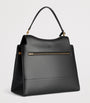 Black Leather Nano Top Handle Bag