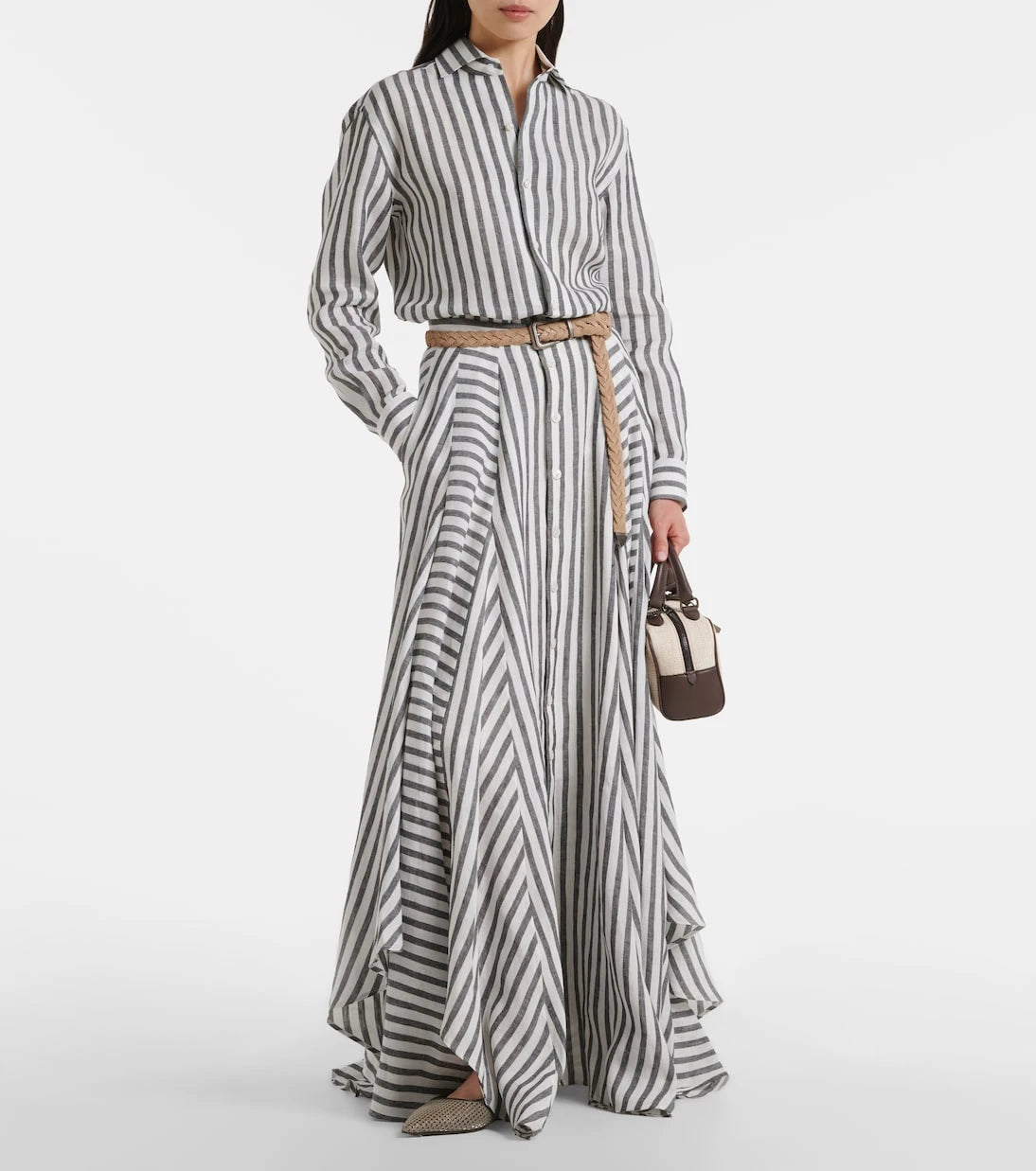Ralph Lauren Collection - قميص كابري مخطط من الكتان