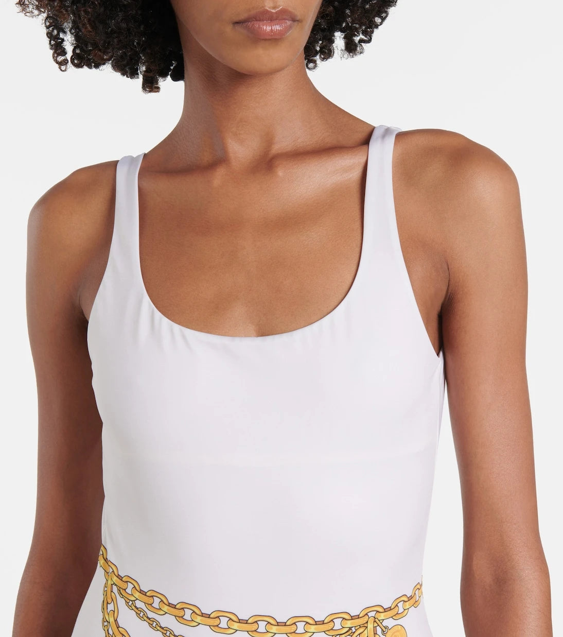 Versace - Chain-detail printed swimsuit