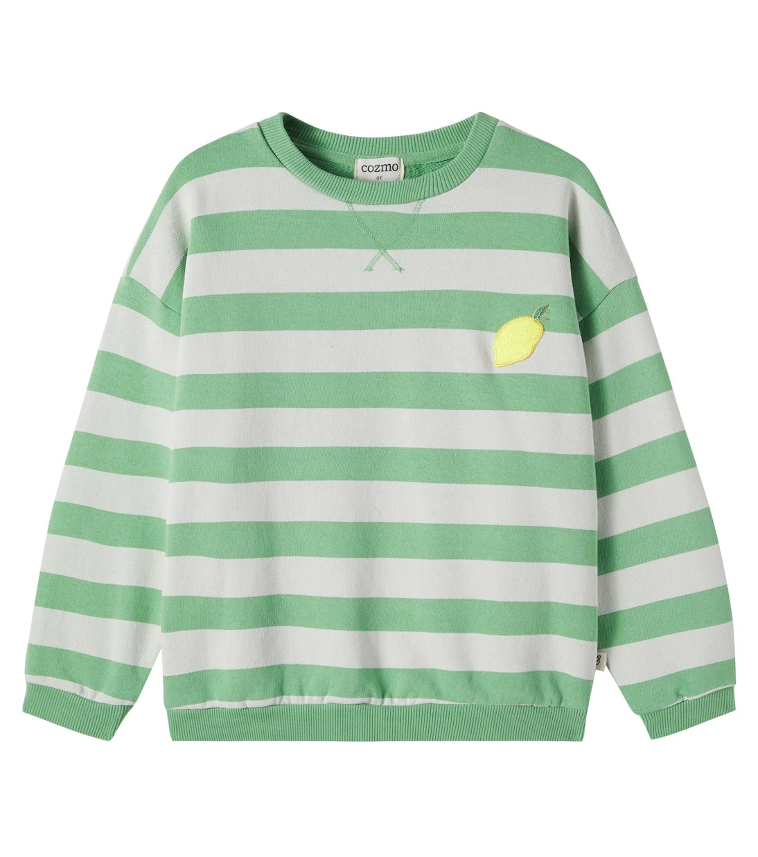 Cozmo - Dan striped cotton fleece sweatshirt