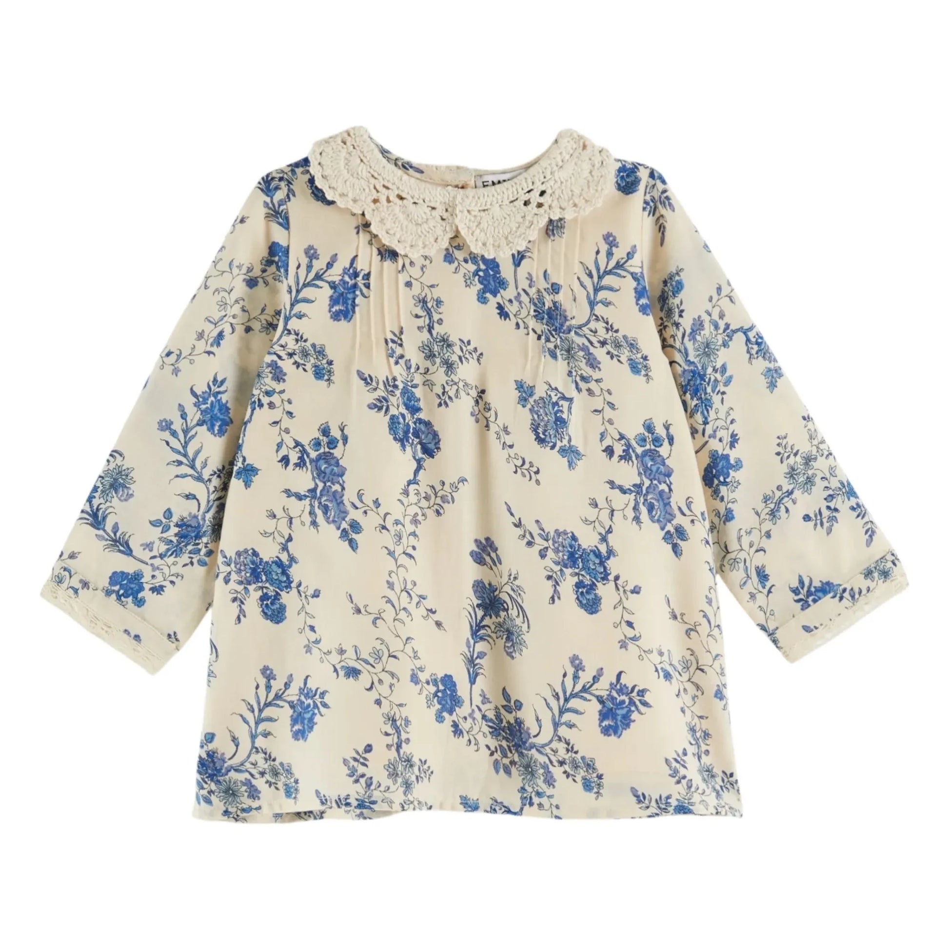 Emile et Ida - Fleurie Crochet Collar Dress | Ecru