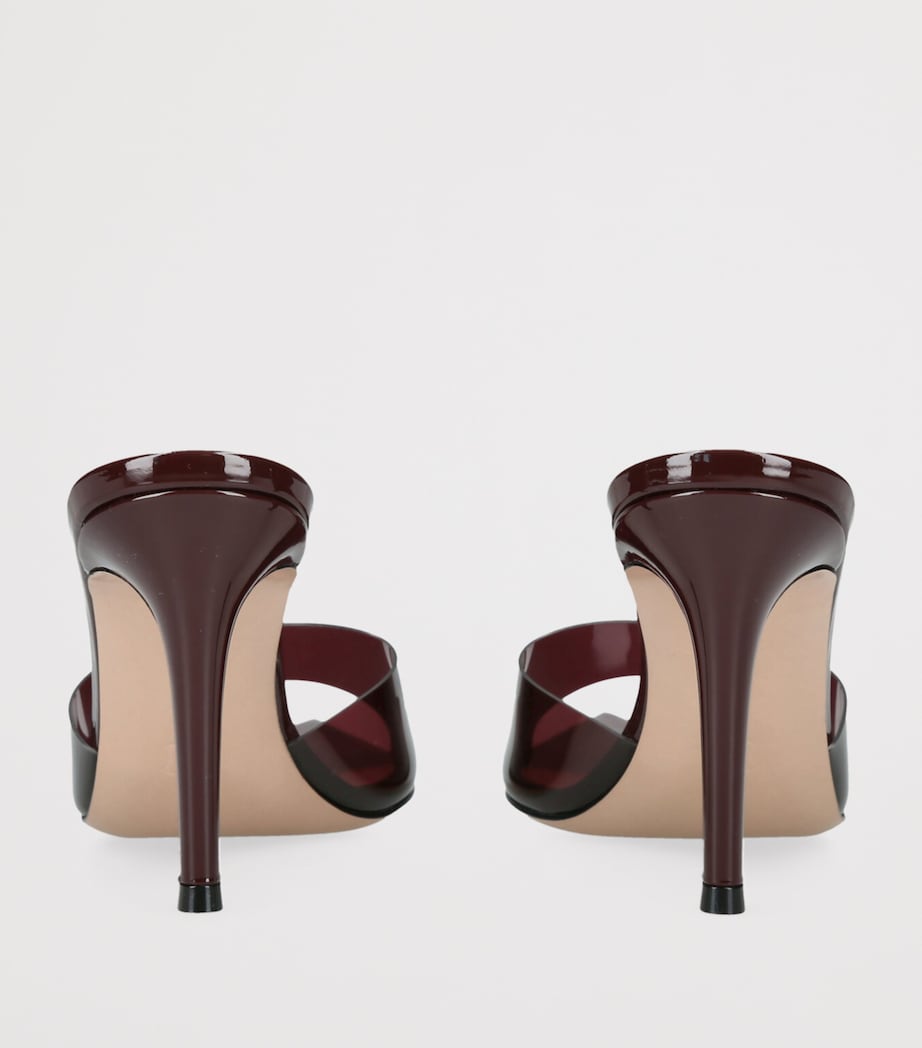 Gianvito Rossi Black Plexi Elle Mules 85