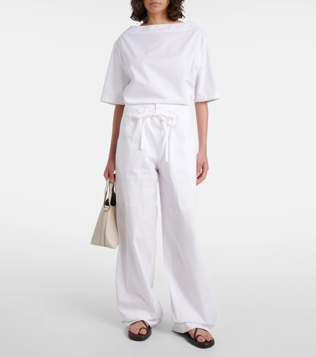 Tod's - Cotton poplin wide-leg pants