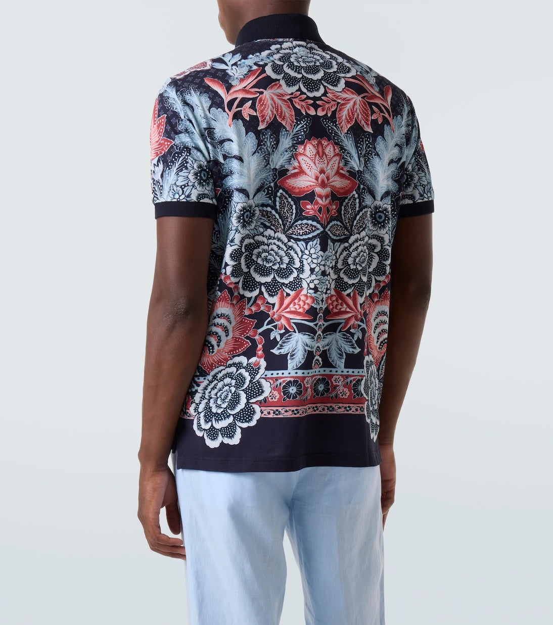 Etro - Paisley cotton piqué polo shirt