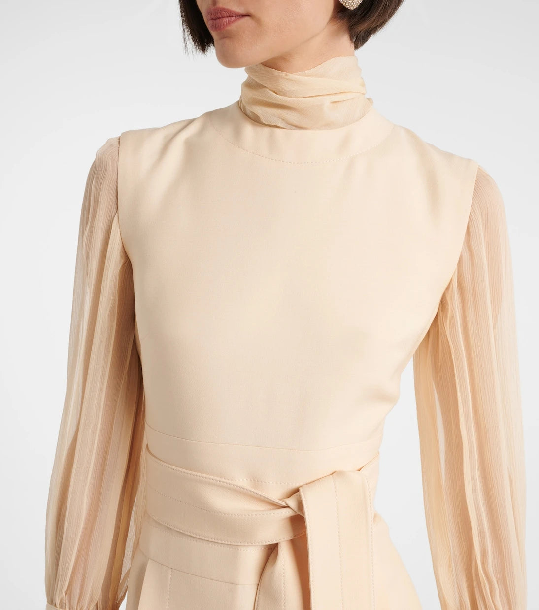 Valentino - Wool and silk Crepe Couture minidress
