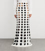 A.W.A.K.E. Mode White Layered Hole Maxi Skirt