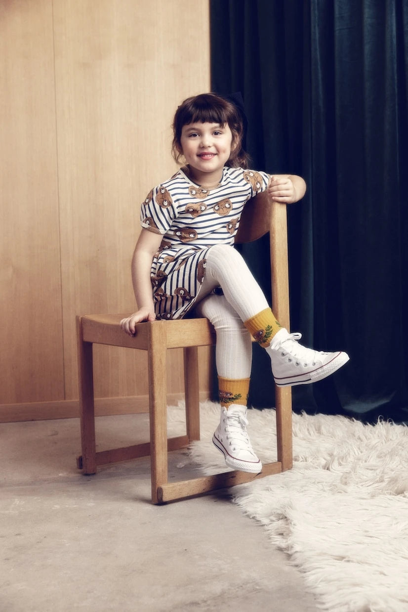 Mini Rodini - x E.T. striped cotton-blend jersey dress