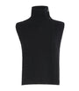 Black Brushed Cashmere Bib Sweater