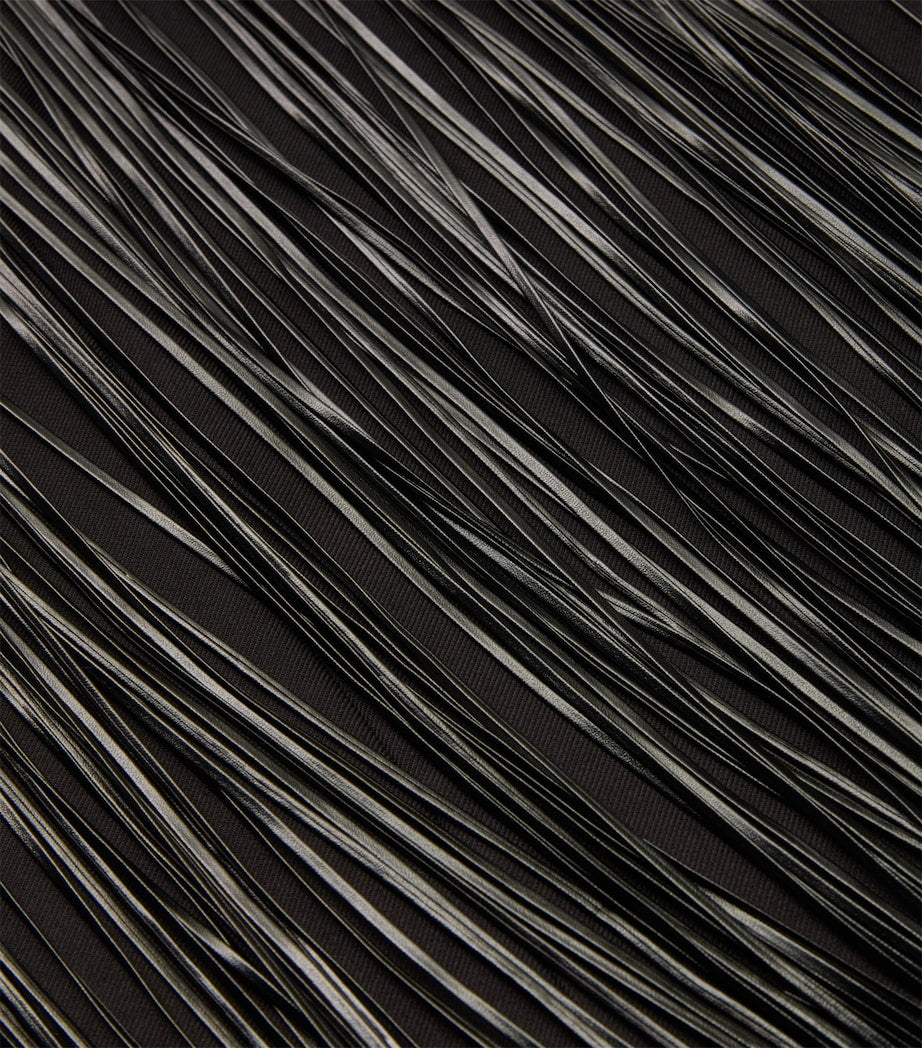 Sportmax Black Hiberis Fringed Midi Skirt