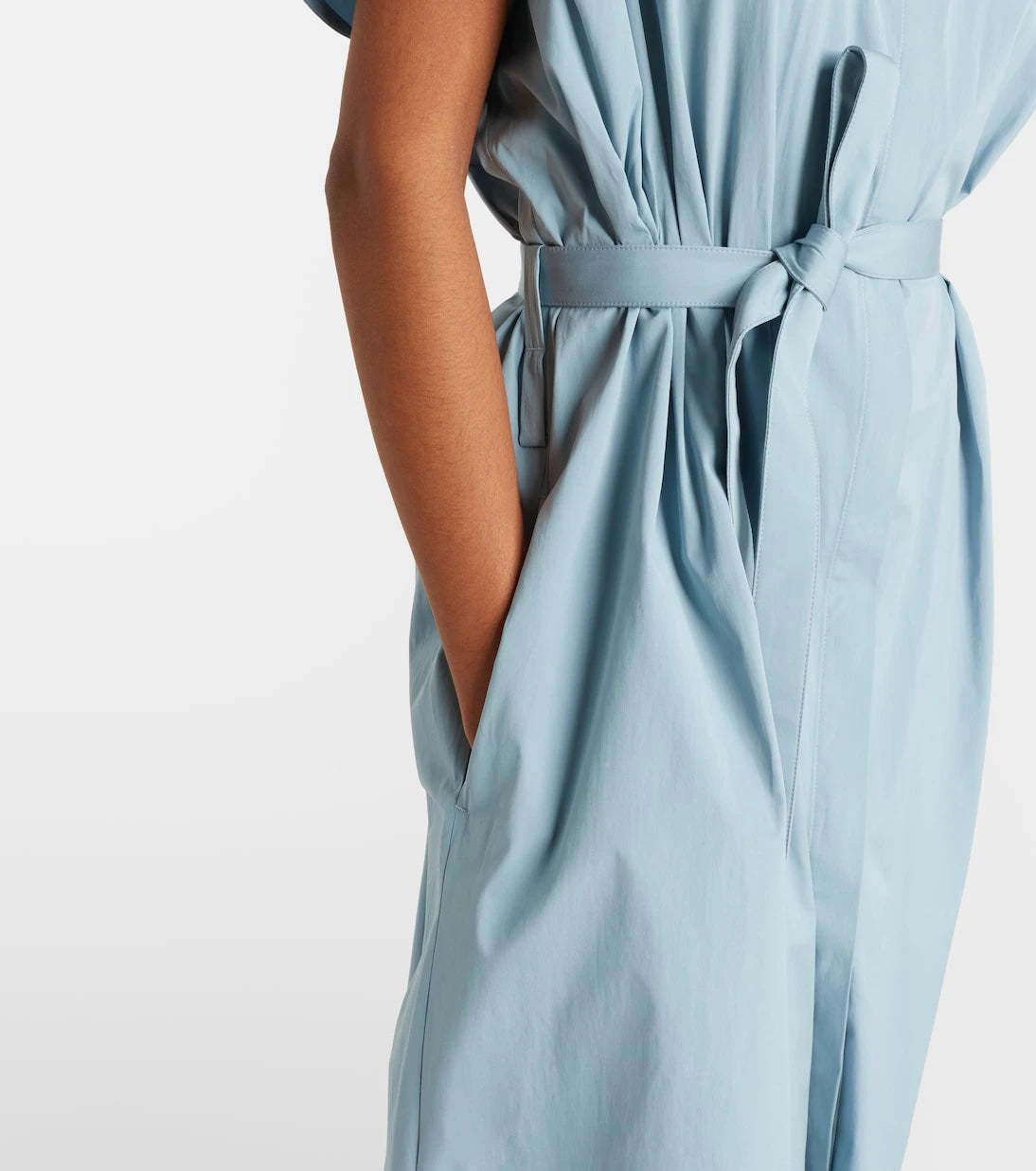Jil Sander - Belted cotton poplin shirt dress