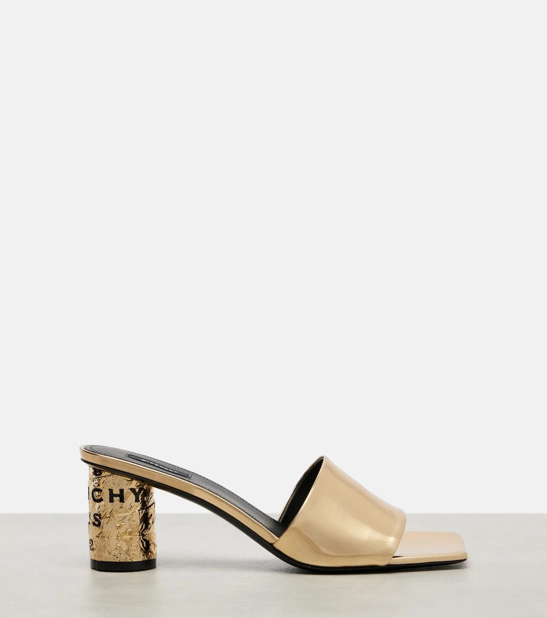 Givenchy - Tape 65 mirrored leather mules