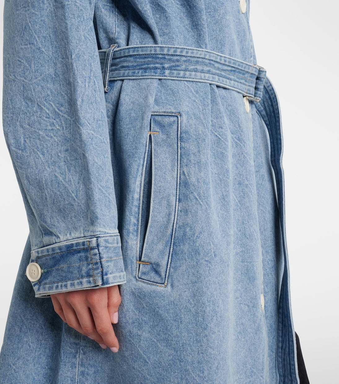 Agolde - x Maria McManus denim wrap coat