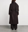 Maje Brown Wool-Blend Wrap Coat