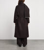 Maje Brown Wool-Blend Wrap Coat