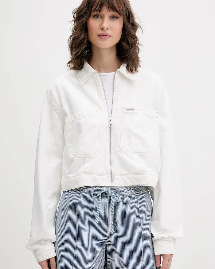 Guess Jeans kadın kot ceket pamuklu