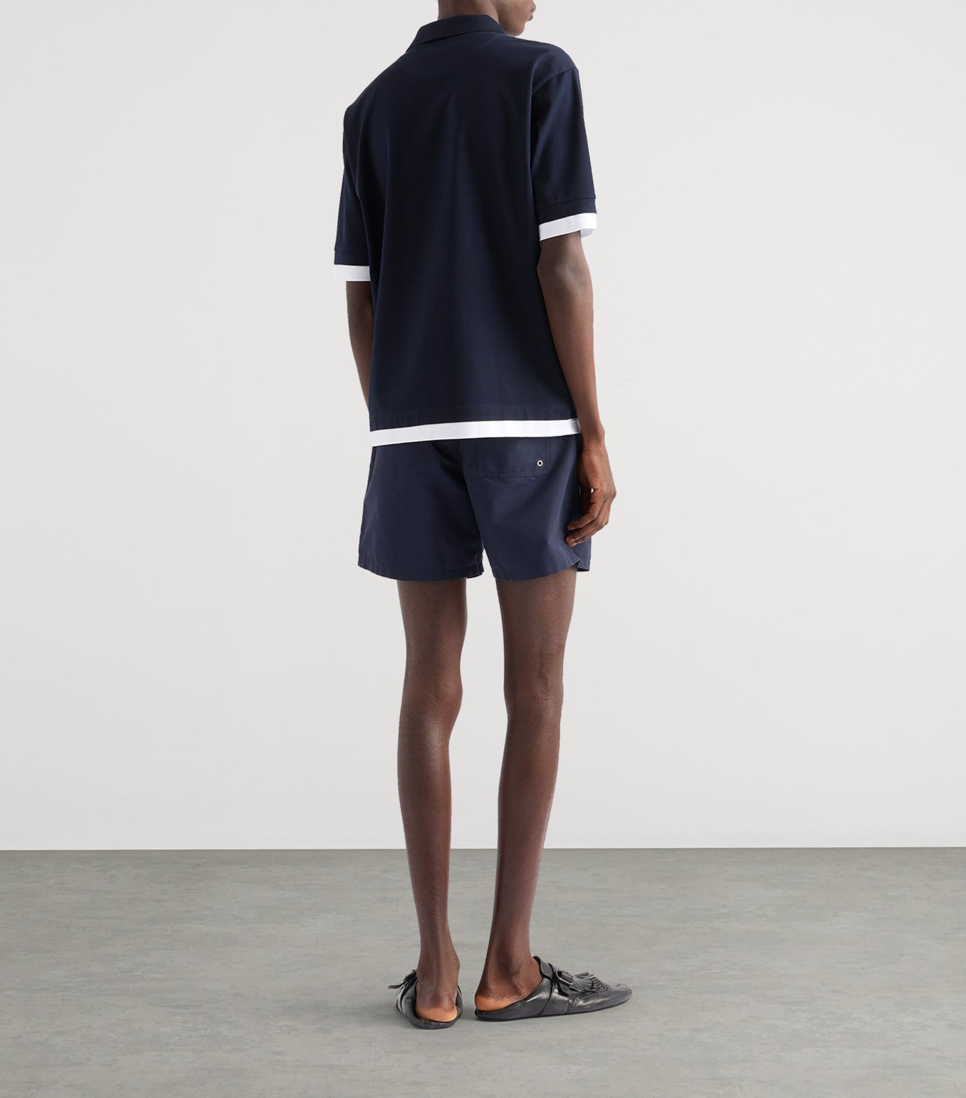 Prada Double-Layer Logo Polo Shirt