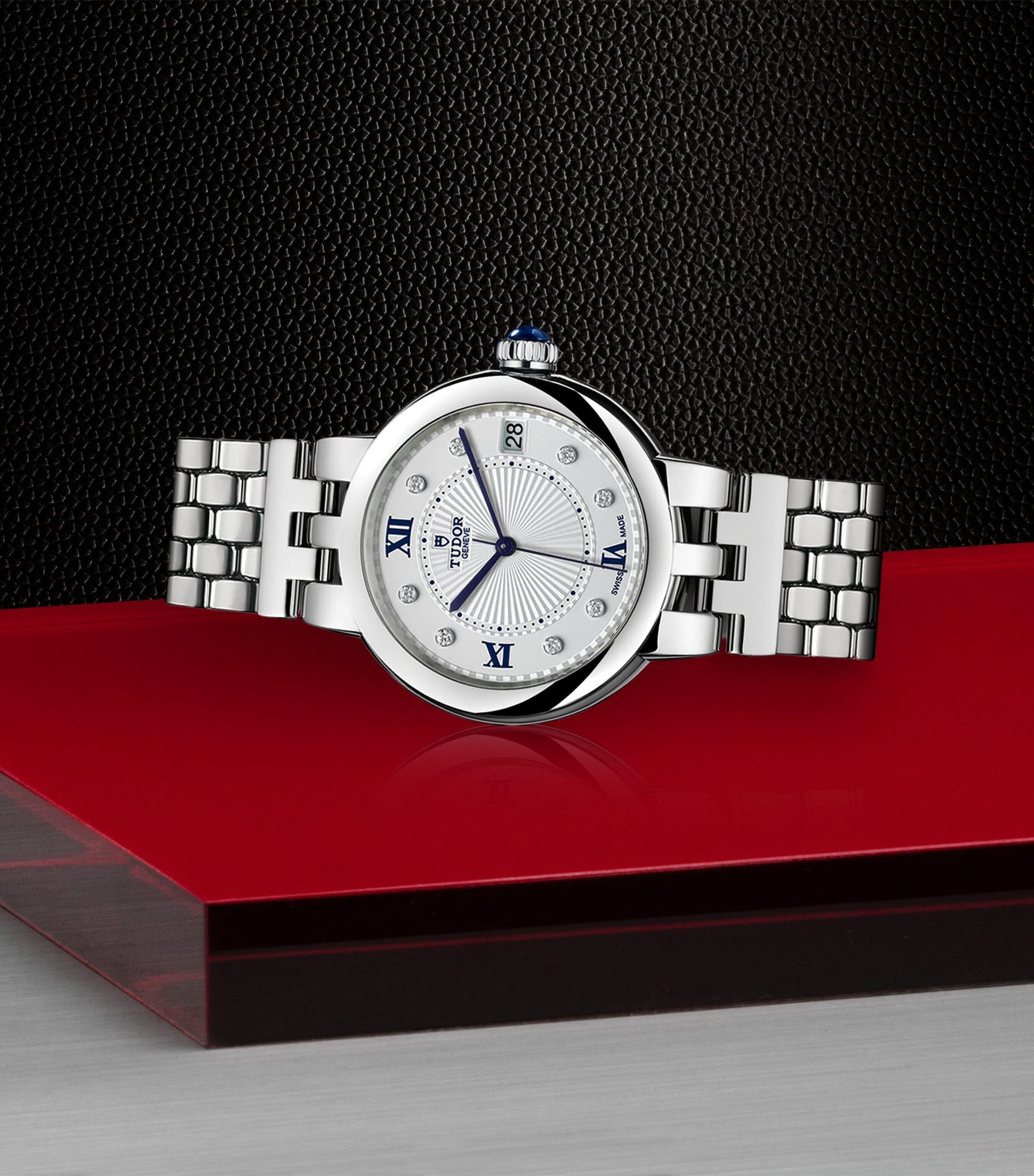 Clair de Rose Stainless Steel and Diamond Watch 34mm