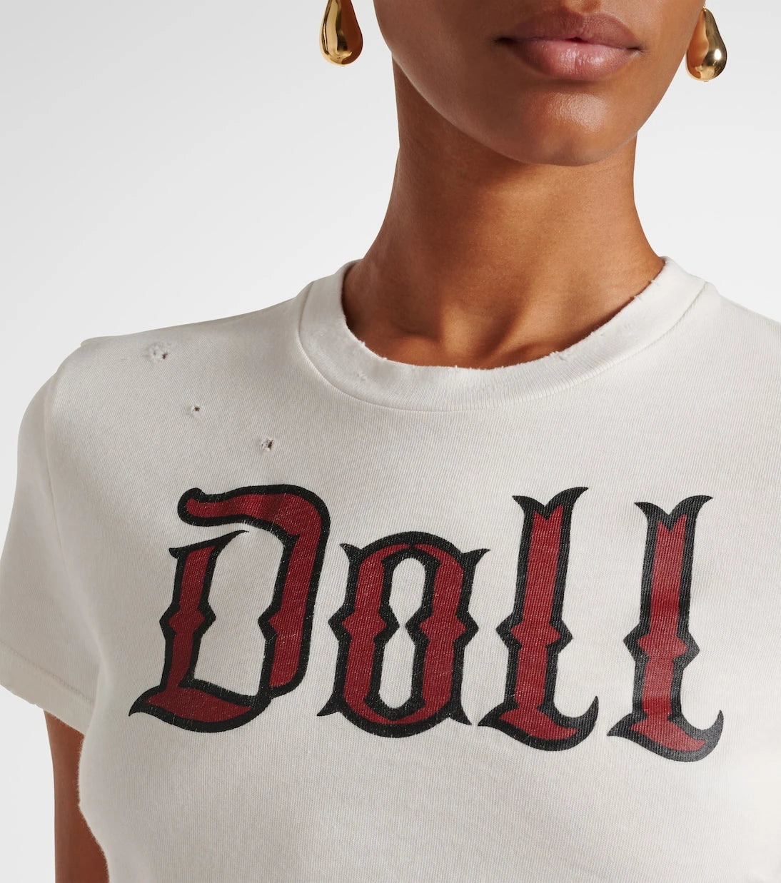 Dolce&Gabbana - Printed cropped cotton jersey T-shirt