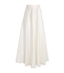 Colombo White Silk Wrap Maxi Skirt
