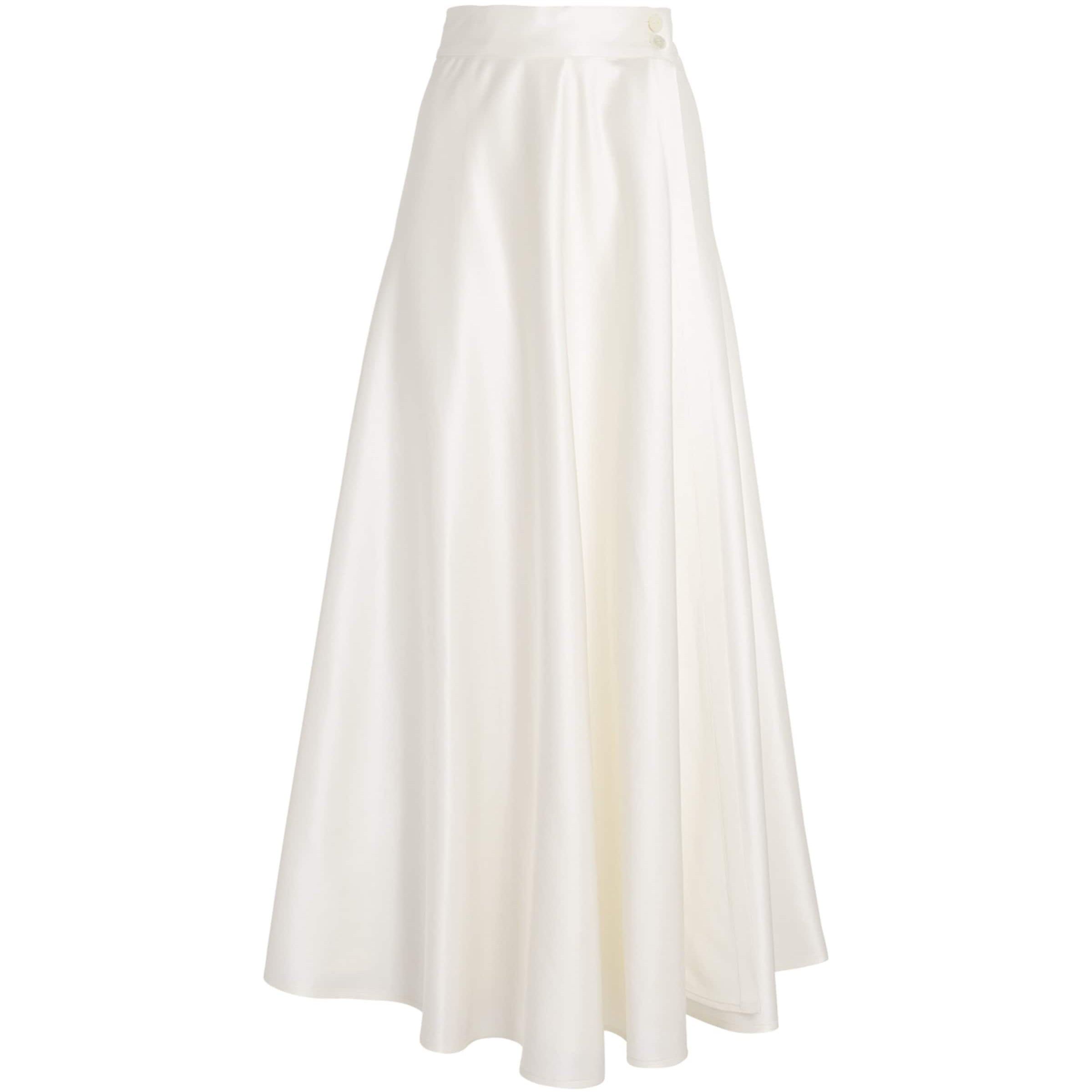 Silk Wrap Maxi Skirt