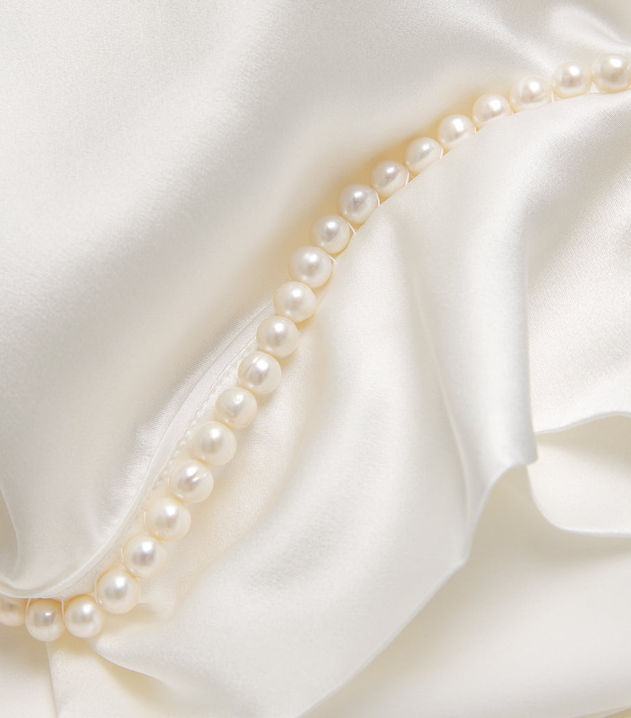 Gilda & Pearl Ivory Silk Girl Loves Pearl Long Robe