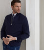 Brunello Cucinelli Blue Cashmere Flannel Bomber Jacket
