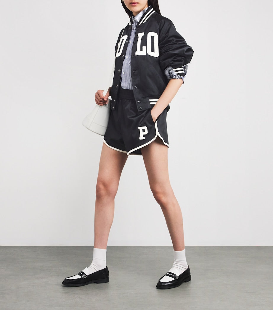 Sateen Logo Shorts POLO BLACK