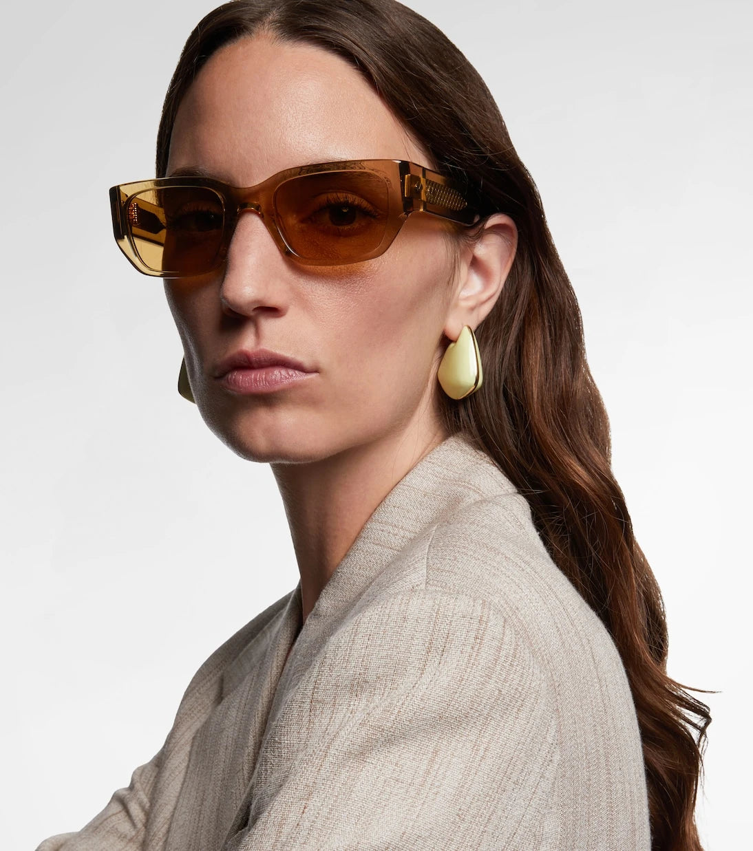 Bottega Veneta - Intrecciato rectangular sunglasses
