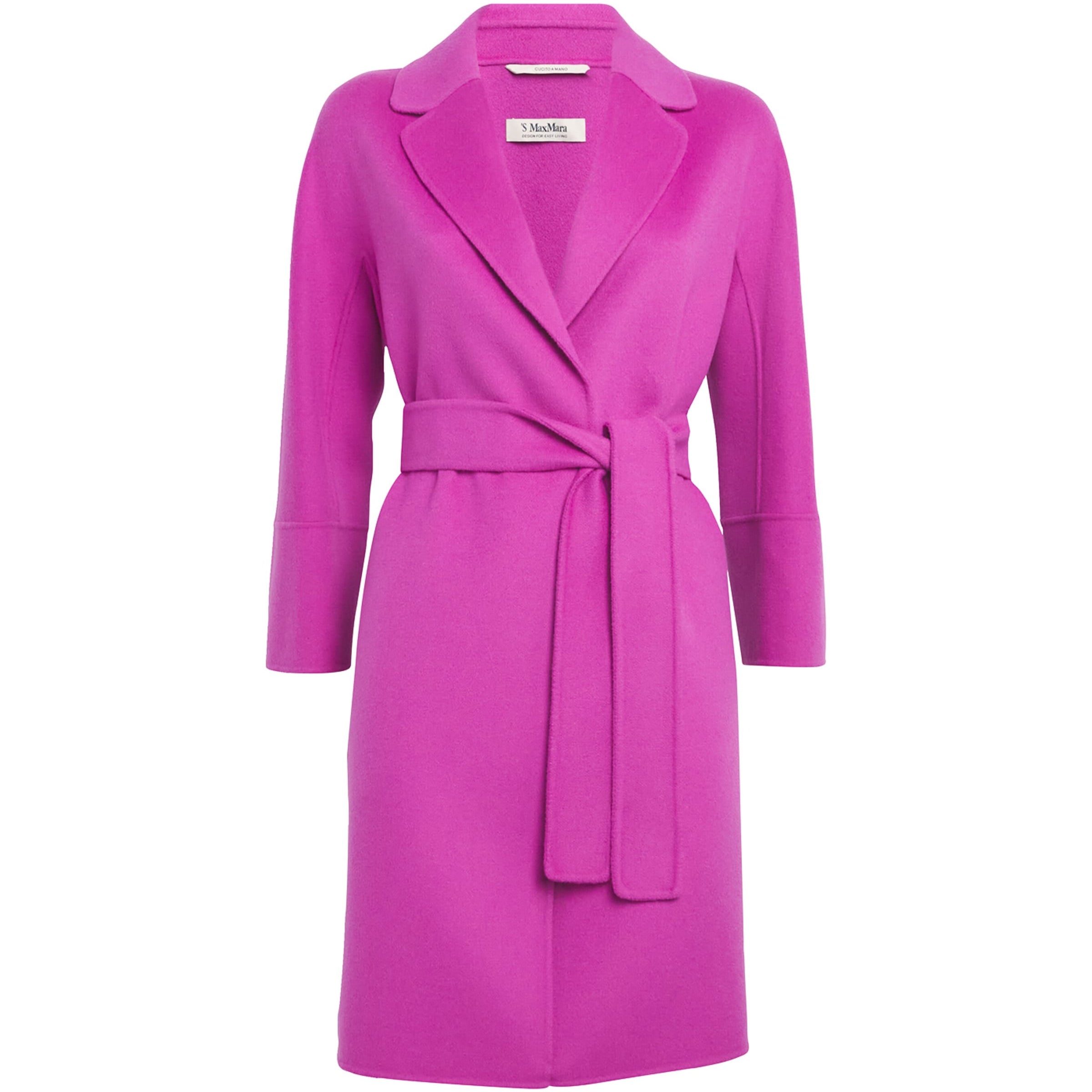 Virgin Wool Arona Wrap Coat FUCHSIA