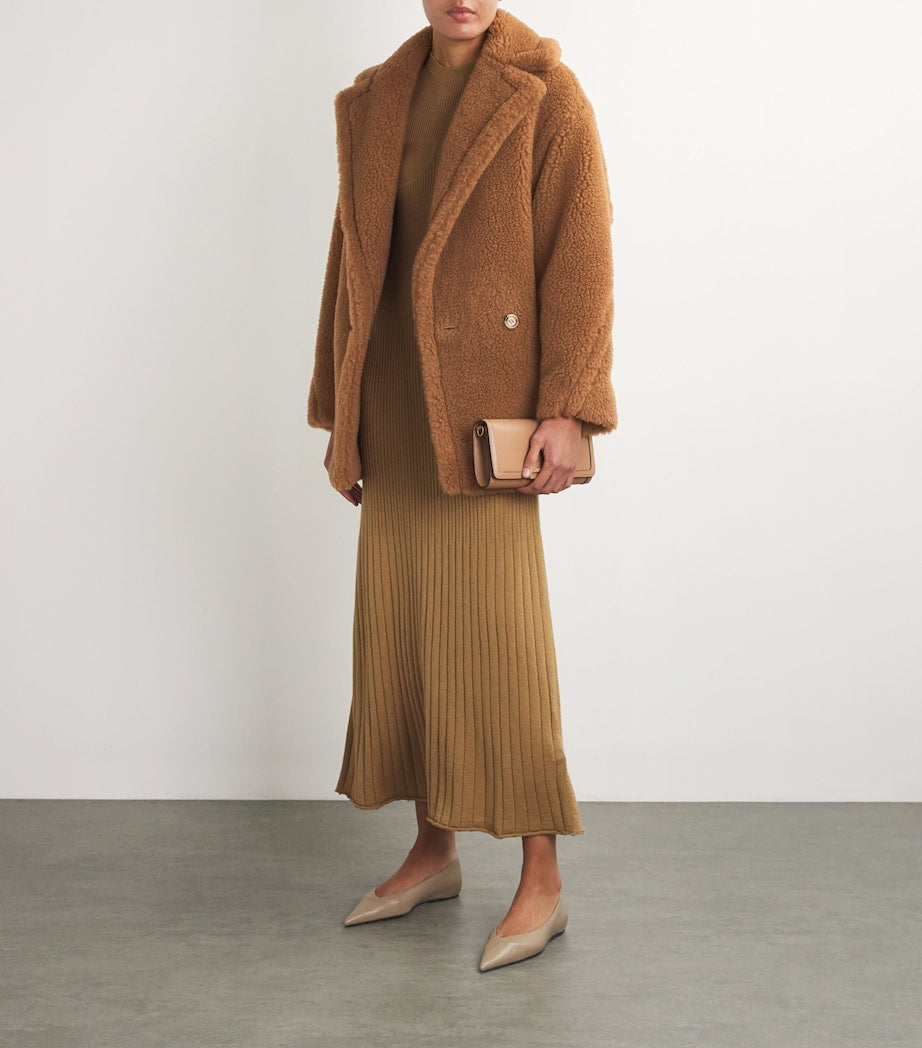Alpaca-Blend Short Teddy Coat
