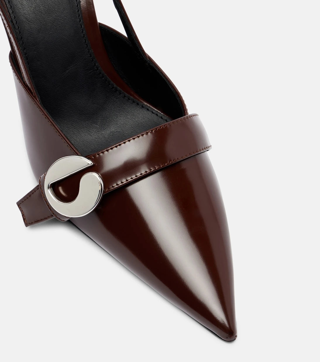 Coperni - Belt Stiletto leather slingback pumps