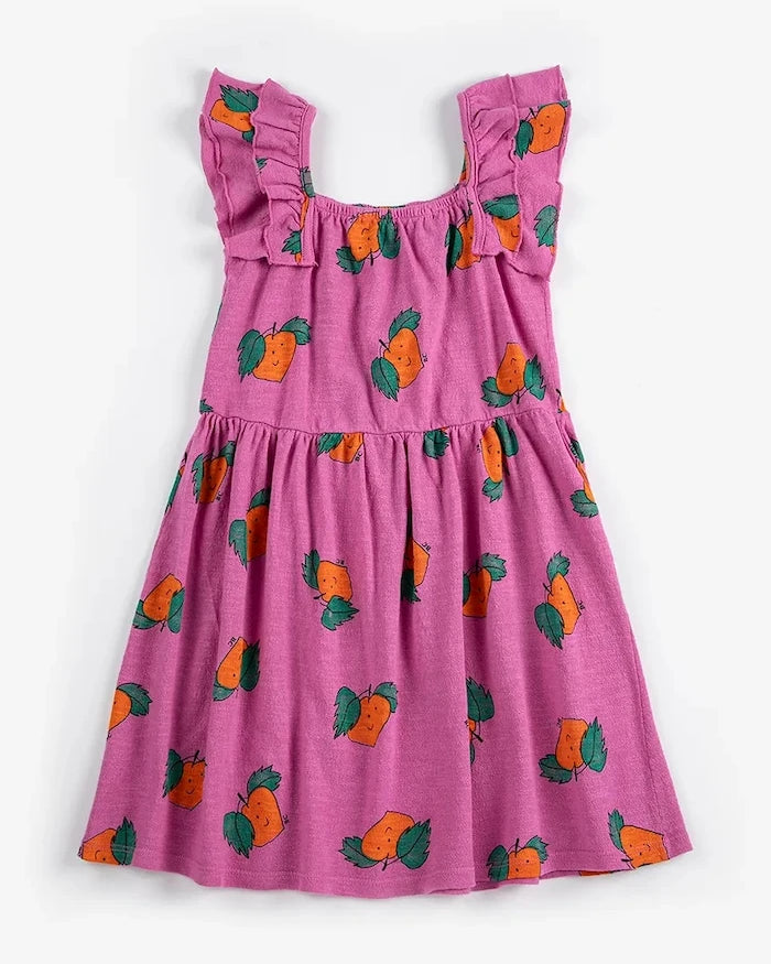 Bobo Choses Tangerine Çocuk Pamuk Elbise