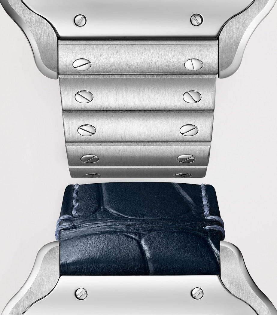 Large Steel Santos de Cartier Watch 39.8mm