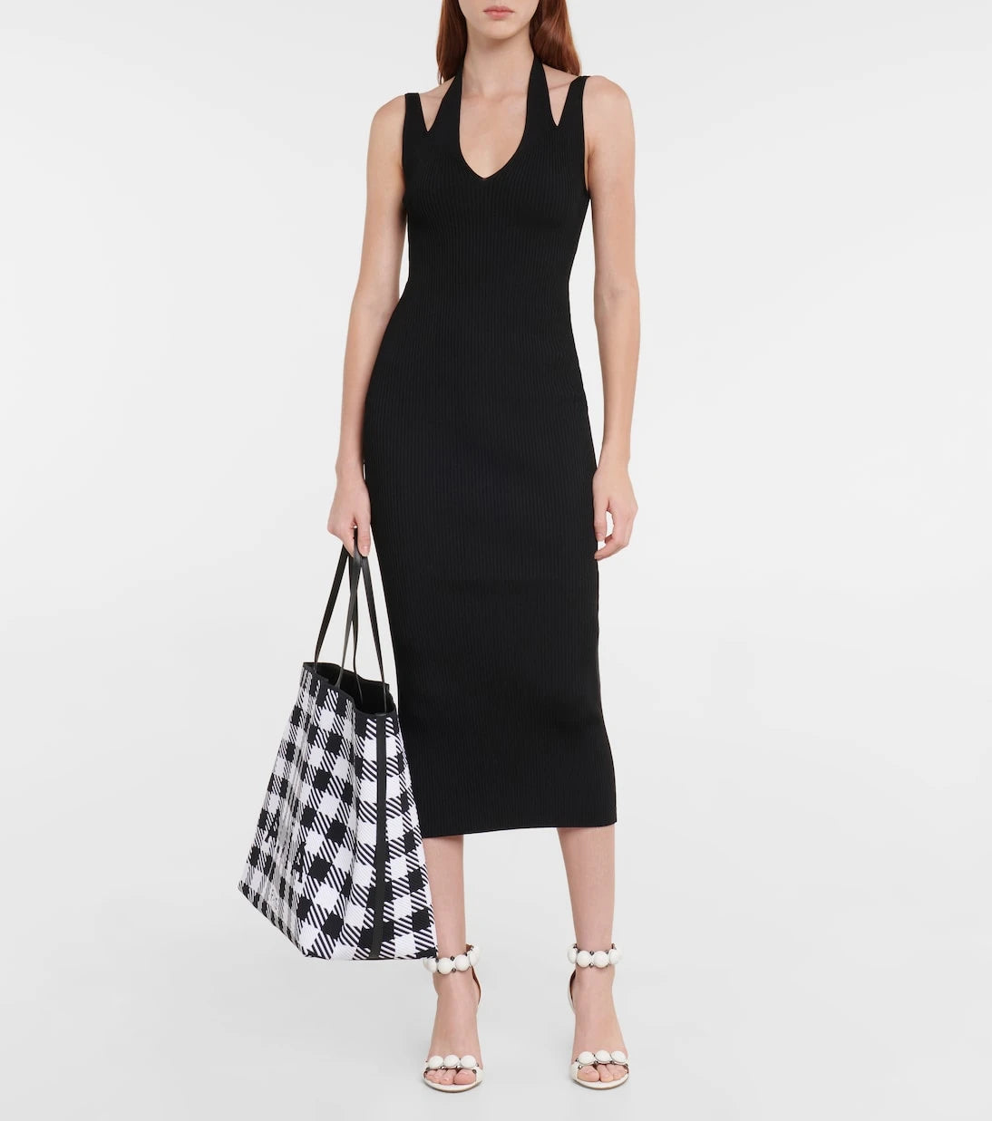 Alaïa - Logo checked tote