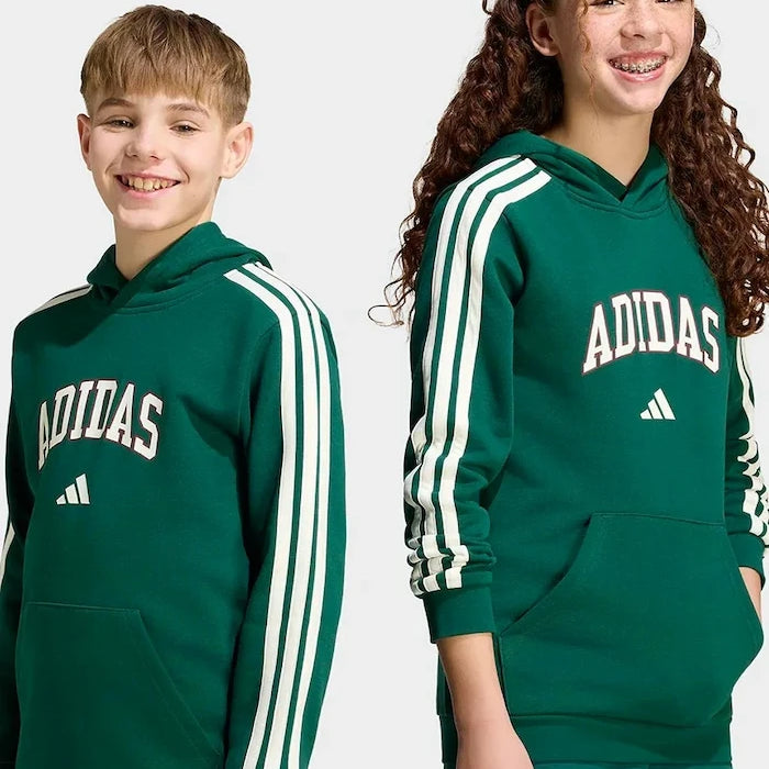adidas kapüşonlu çocuk pamuklu sweatshirt