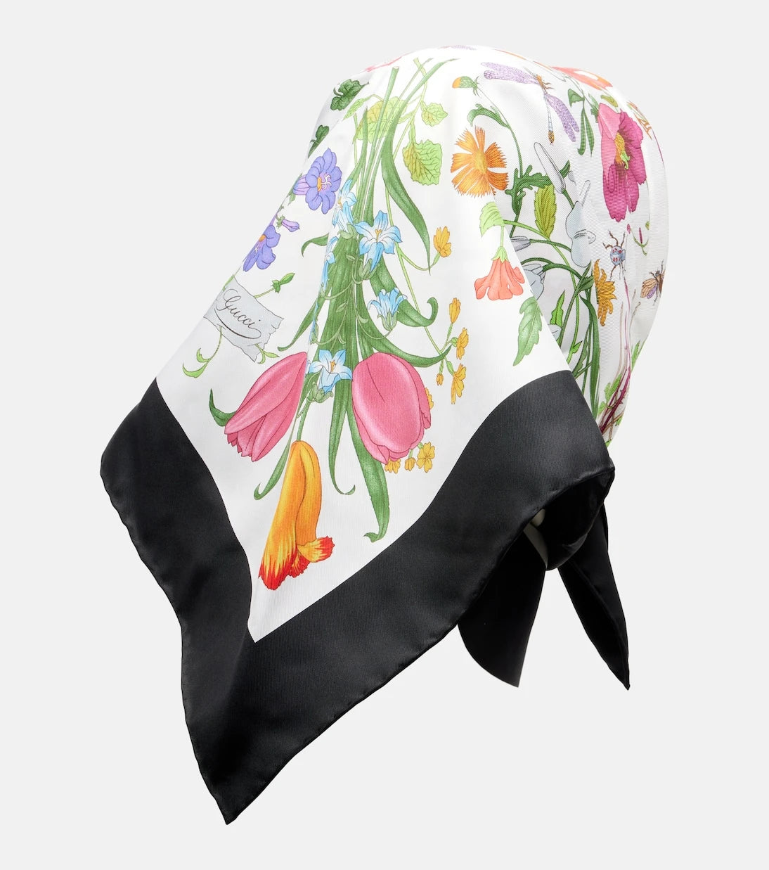 Gucci - Floral silk twill scarf