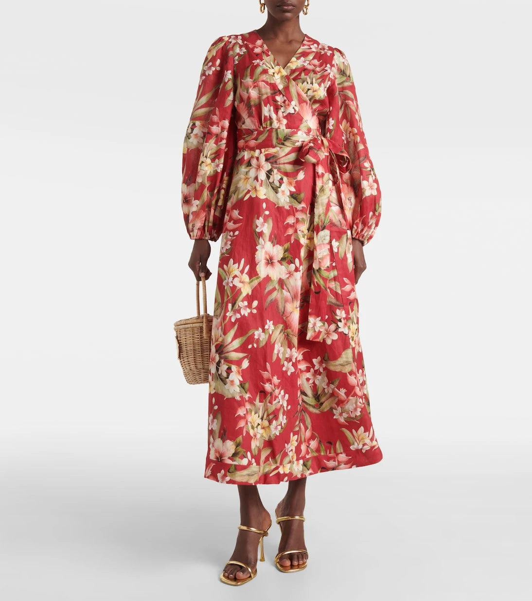 Zimmermann - Lexi floral linen wrap dress