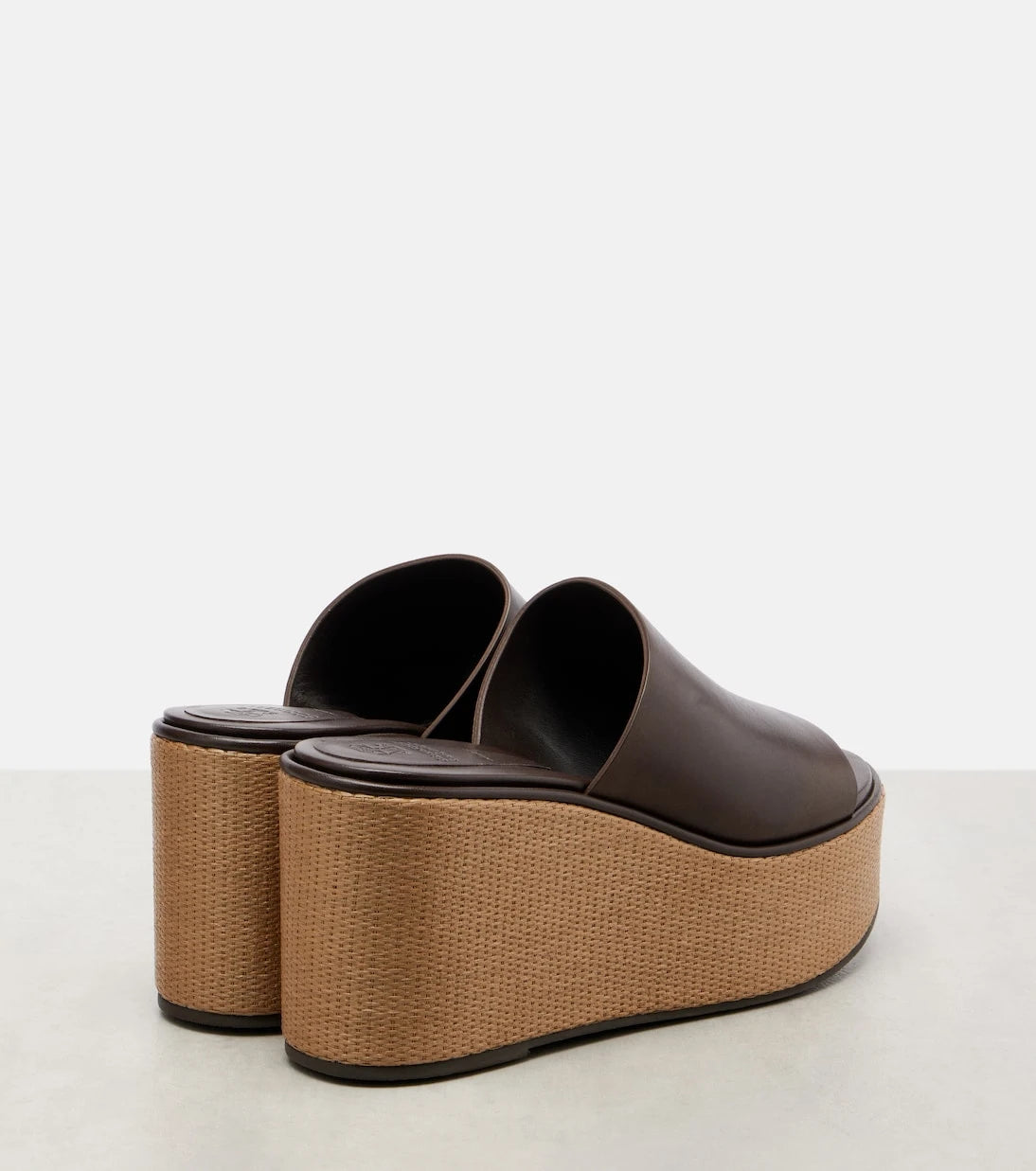 Brunello Cucinelli - Leather wedge sandals