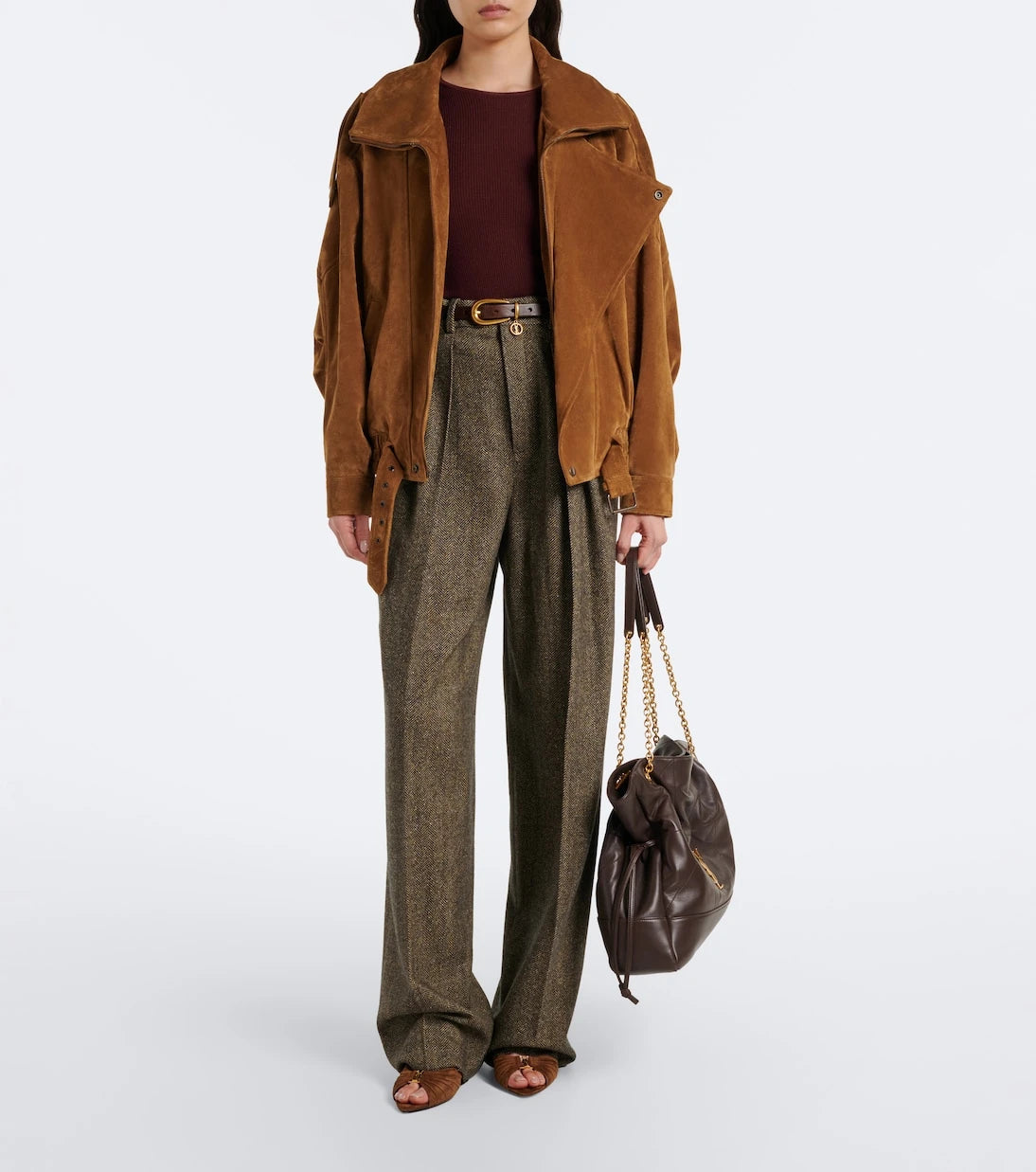 Saint Laurent - Ribbed-knit wool, cashmere, and silk top