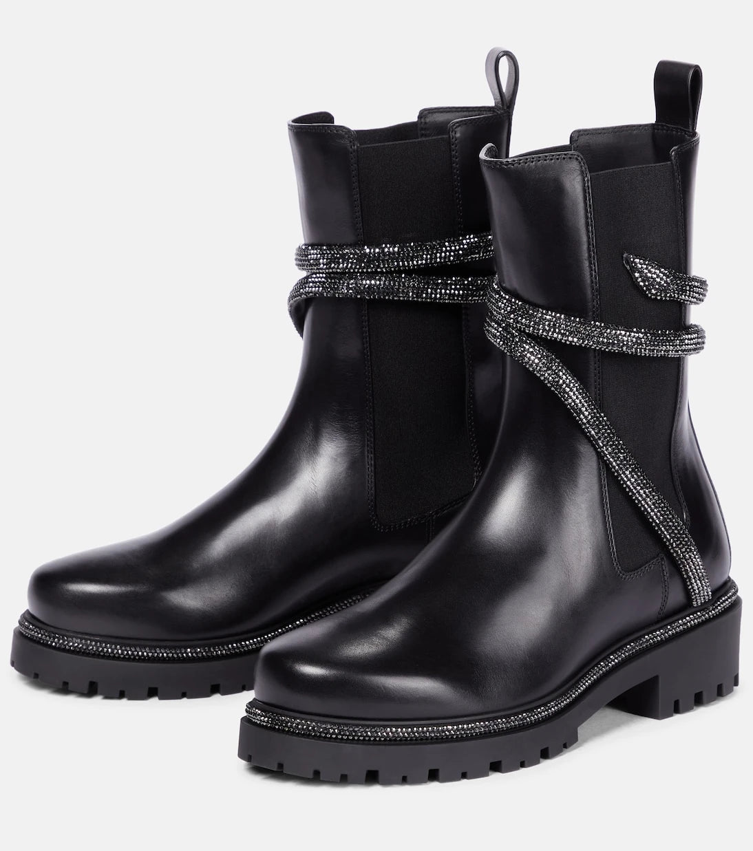 Rene Caovilla - Cleo embellished leather Chelsea boots